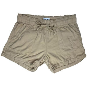Dā-sh Khaki Casual Athleisure MidRise Shorts Women S Soft Elastic Waistband NWOT